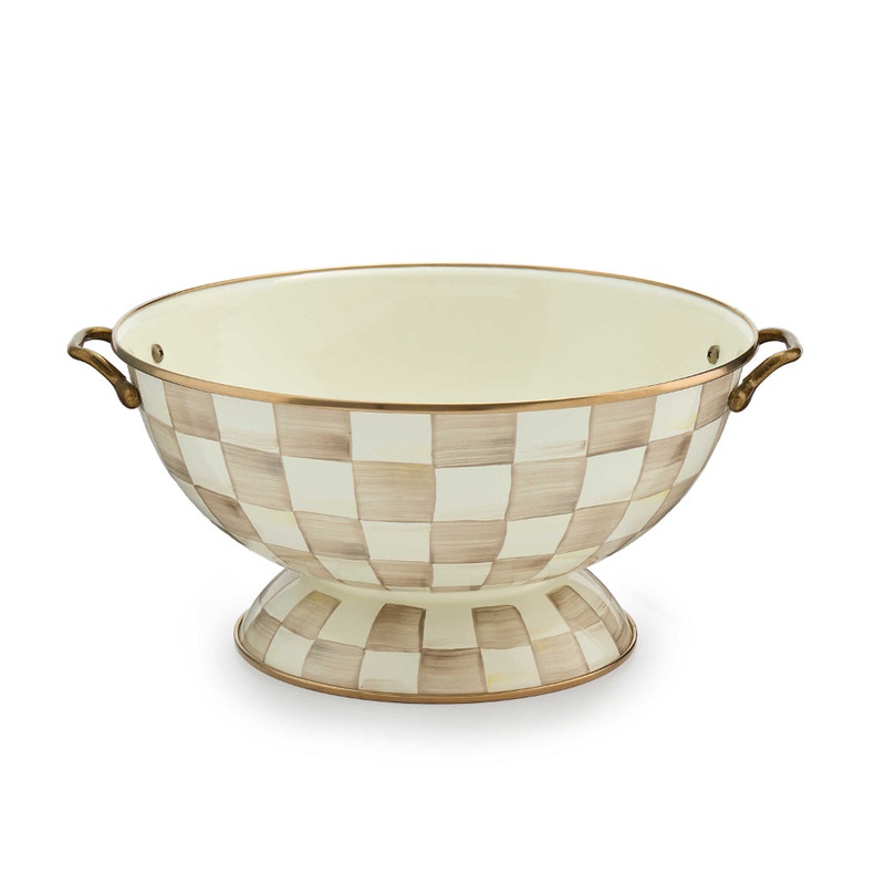 Mackenzie-Childs Mocha Check Everything Bowl