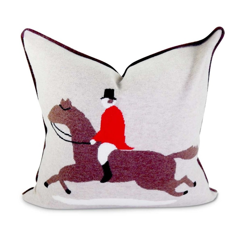 Pomegranate Luxe Hunt Throw Pillow Cover