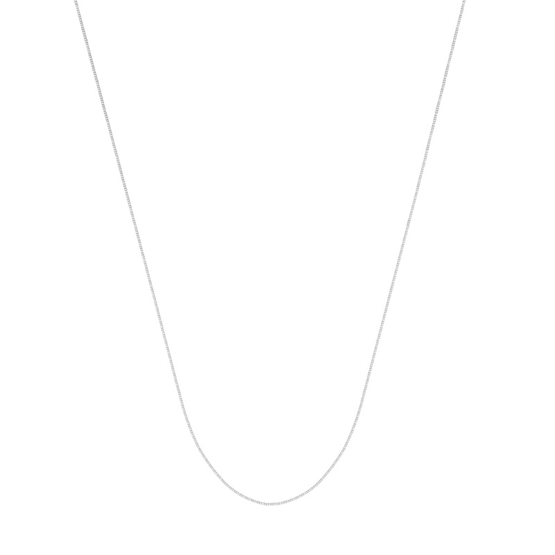 14kt White Gold Box Chain, 20 inches