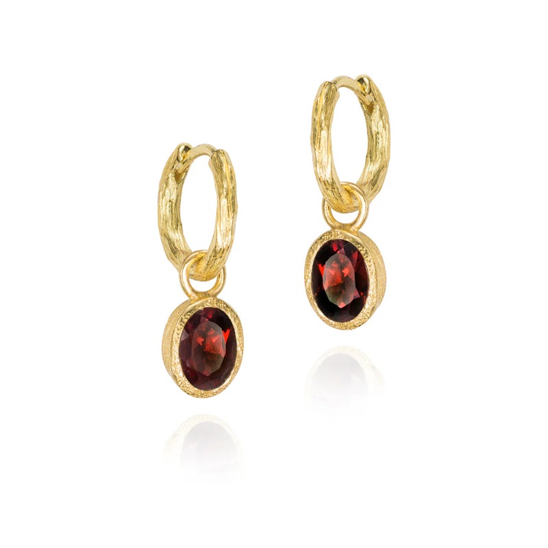 Jorge Revilla Zen Collection Garnet Drop Earrings