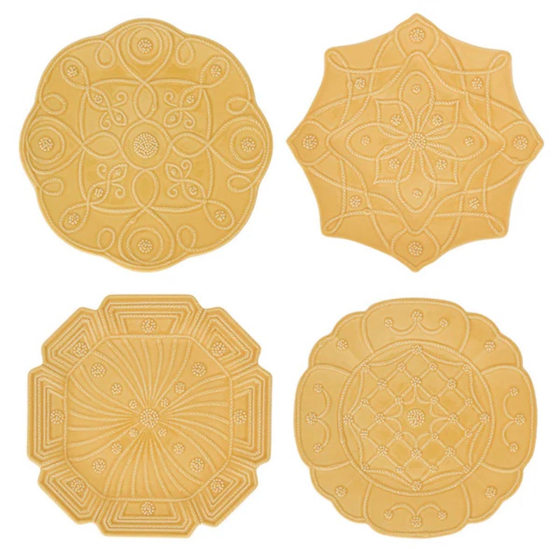 Juliska Jardins Du Monde Daffodil Dessert/Salad Plate -Set of 4