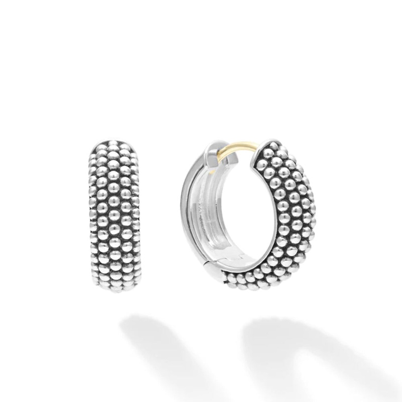 Lagos Signature Caviar Huggie Earrings