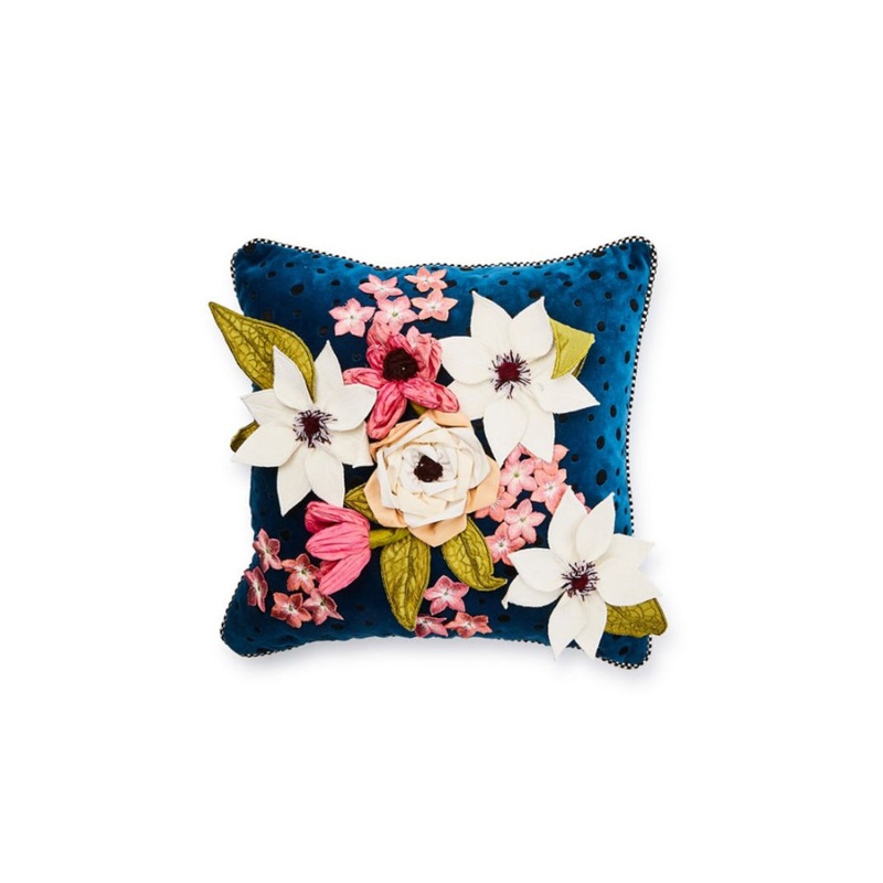 Mackenzie-Childs Fairy Tale Floral Throw Pillow