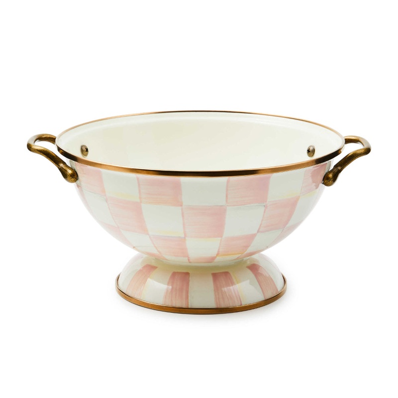 Mackenzie-Childs Rosy Check Almost Everything Bowl