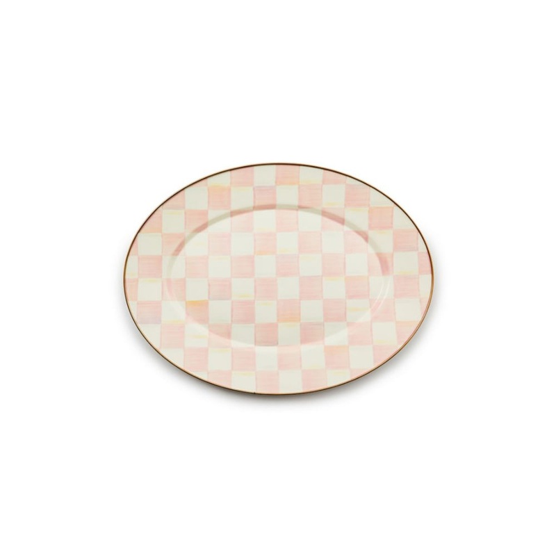 MacKenzie-Childs Rosy Check Oval Platter