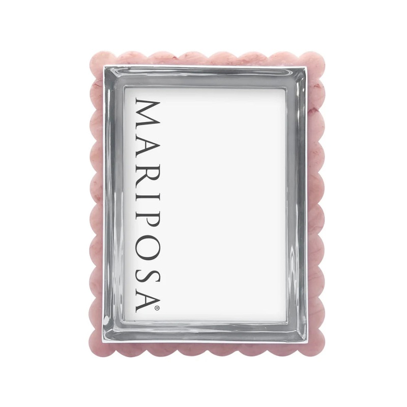 Mariposa Pink Acrylic Scallop Frame