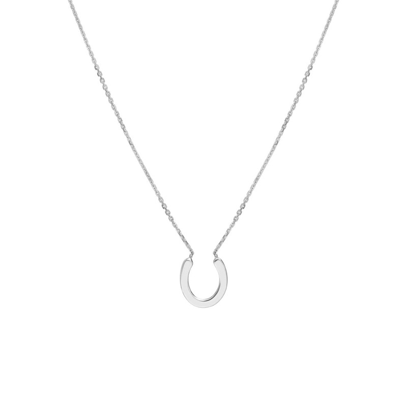 14k Gold Mini Horseshoe Necklace