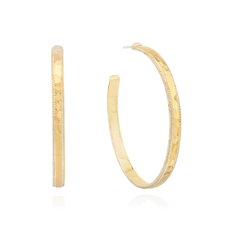 Anna Beck Large Hammered Hoop Earrings