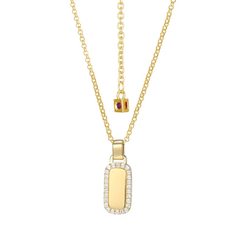 Elle Allure 2.0 Collection Rectangle Pendant Necklace