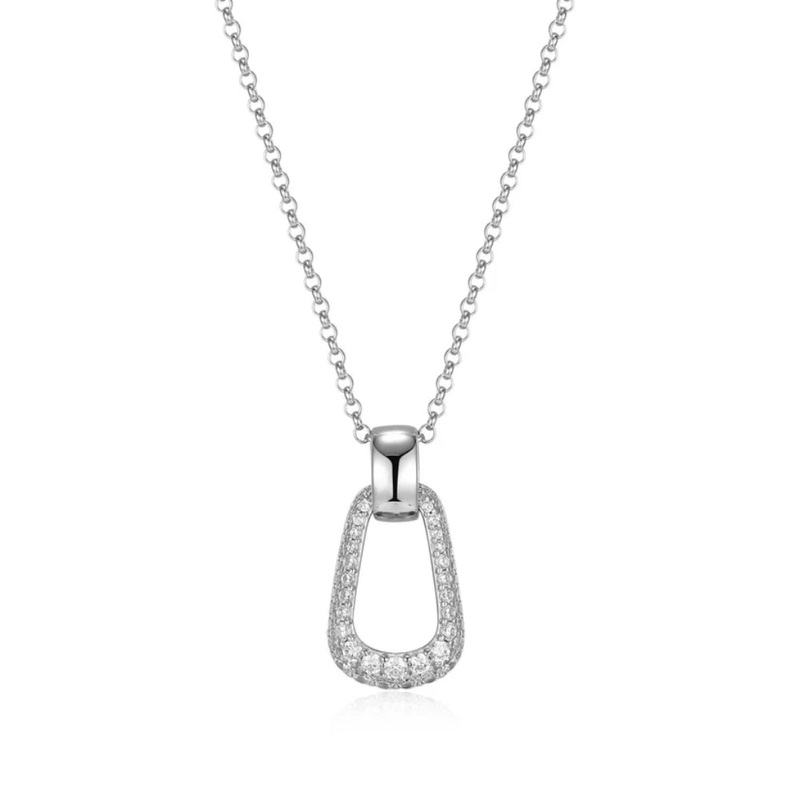 Elle Citadel Collection White CZ Pendant Necklace
