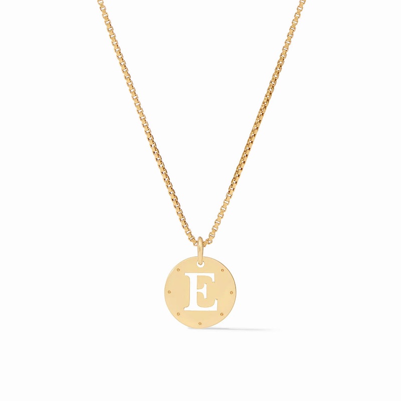 Julie Vos Delicate Monogram Necklace - E