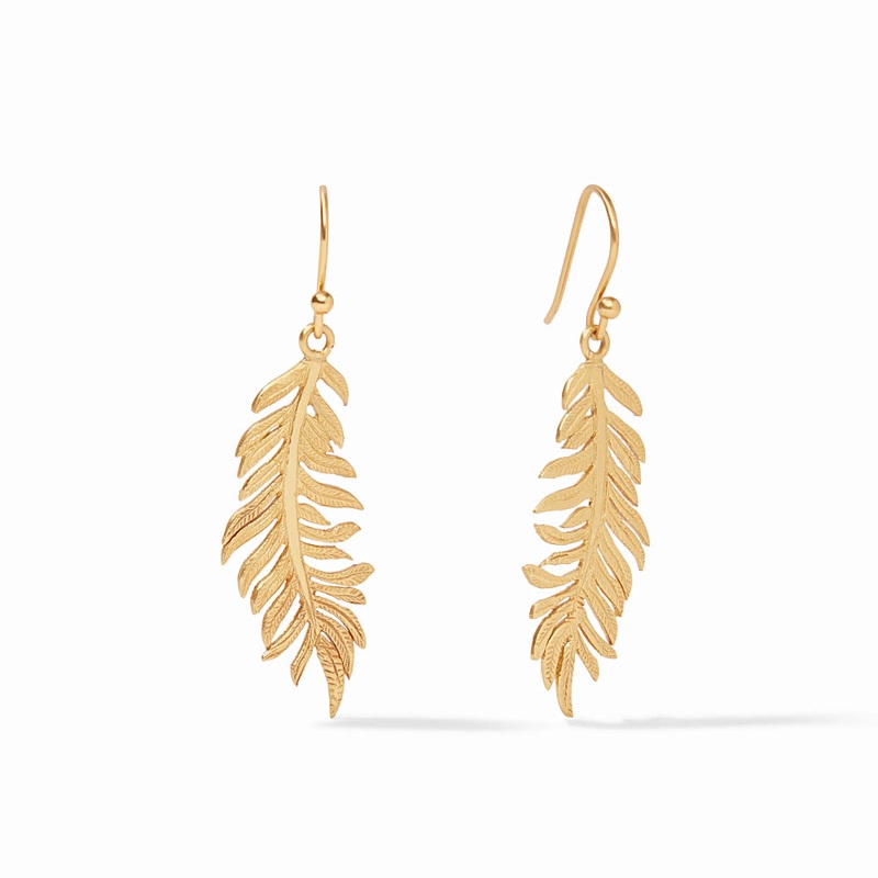 Julie Vos Fern Earrings -  Gold