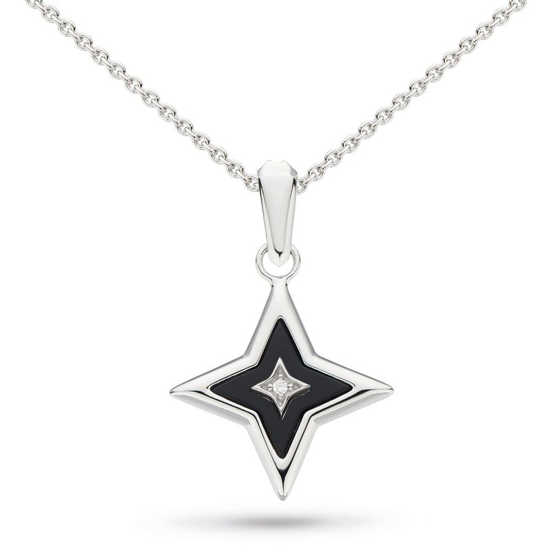Kit Heath Cleste Astoria Glitz Petite Onyx Star Necklace