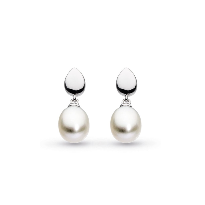 Kit Heath Pebble Pearl Droplet Earrings