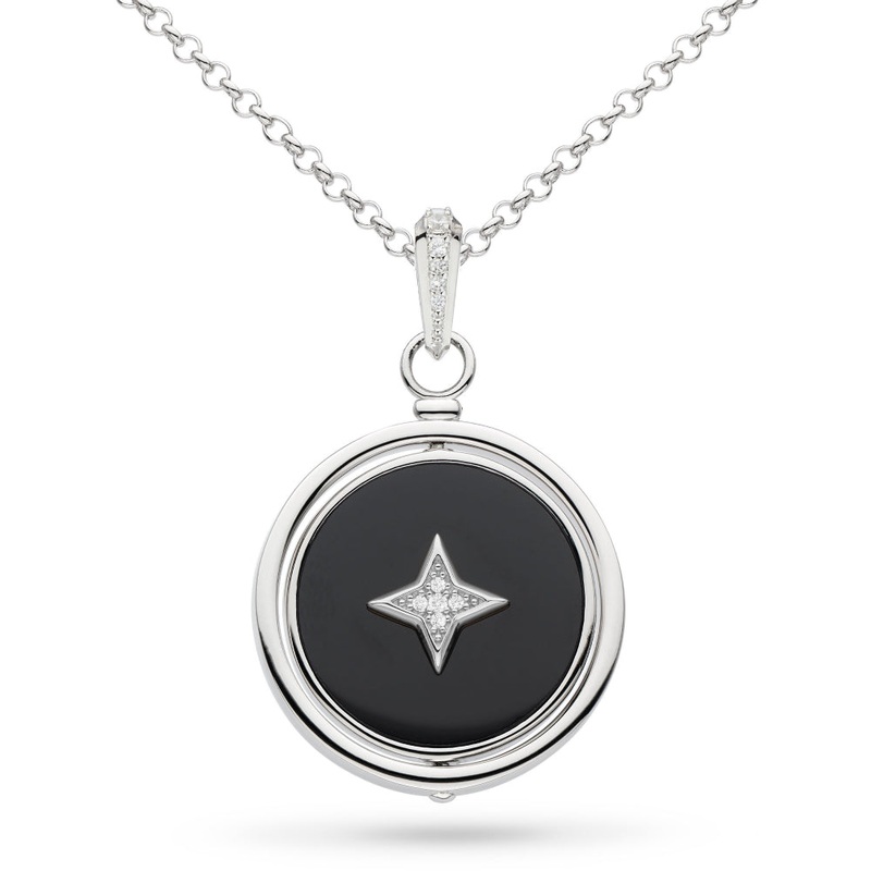 Kit Heath Revival Astoria Nocturne Onyx Spinner Necklace