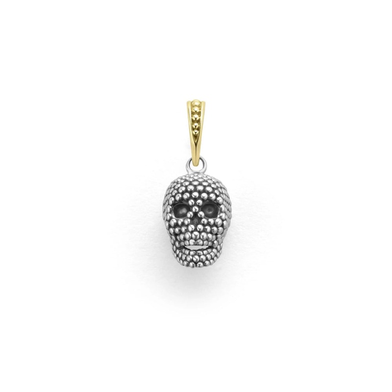 Lagos Anthem Caviar Beaded Skull Amulet
