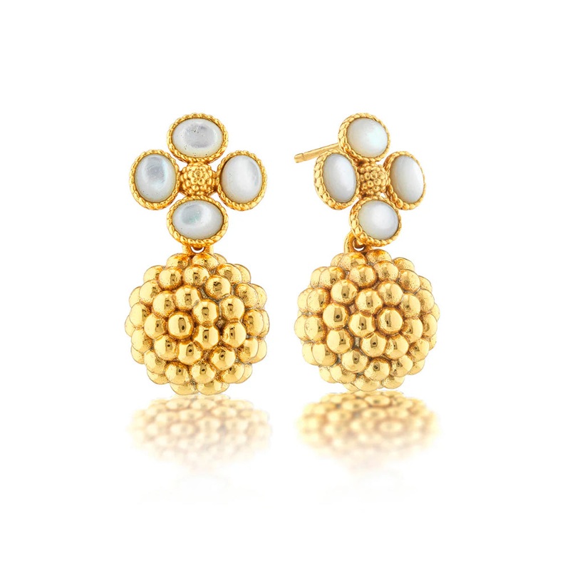Capucine De Wulf Berry Clover Drop Earrings