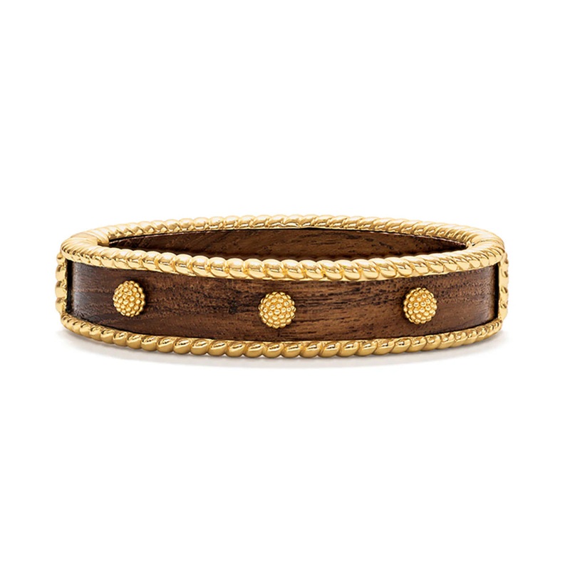 Capucine De Wulf Small Hinged Teak Berry Bangle