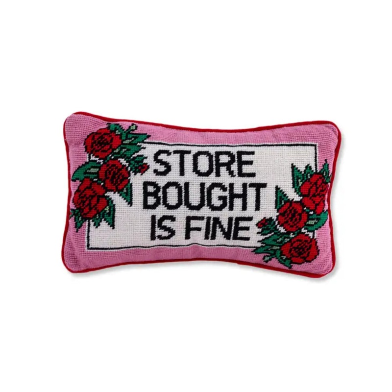 Furbish Studio Store Bought Is Fine Needlepoint Pillow