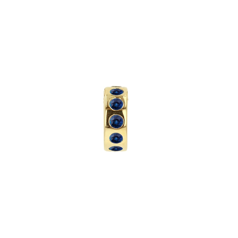Rachel Reid 14k Mini Sapphire Wheel Charm