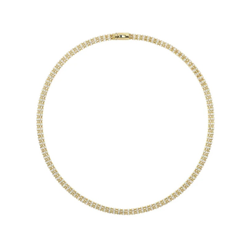 Desmos Two-Tone Infinity Round Necklace, 16"