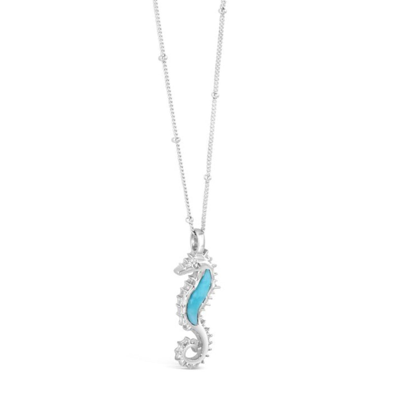 Dune Jewelry Seahorse Necklace - Larimar