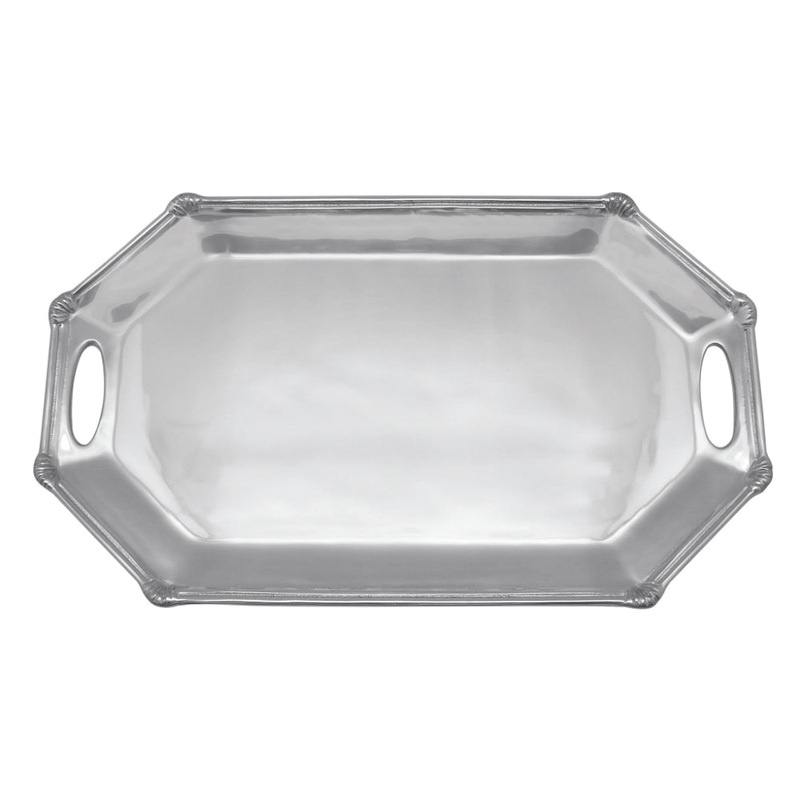 Mariposa Rattan Long Octagonal Handled Tray