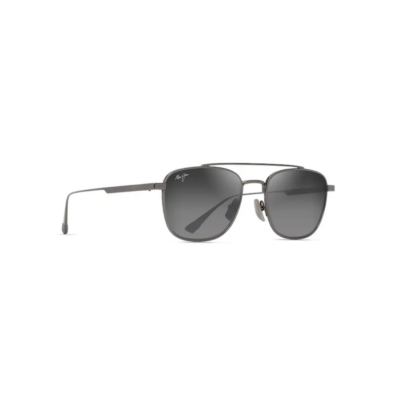 Maui Jim KAHANA Polarized Aviator Sunglasses - Shiny Dark Rhthenium