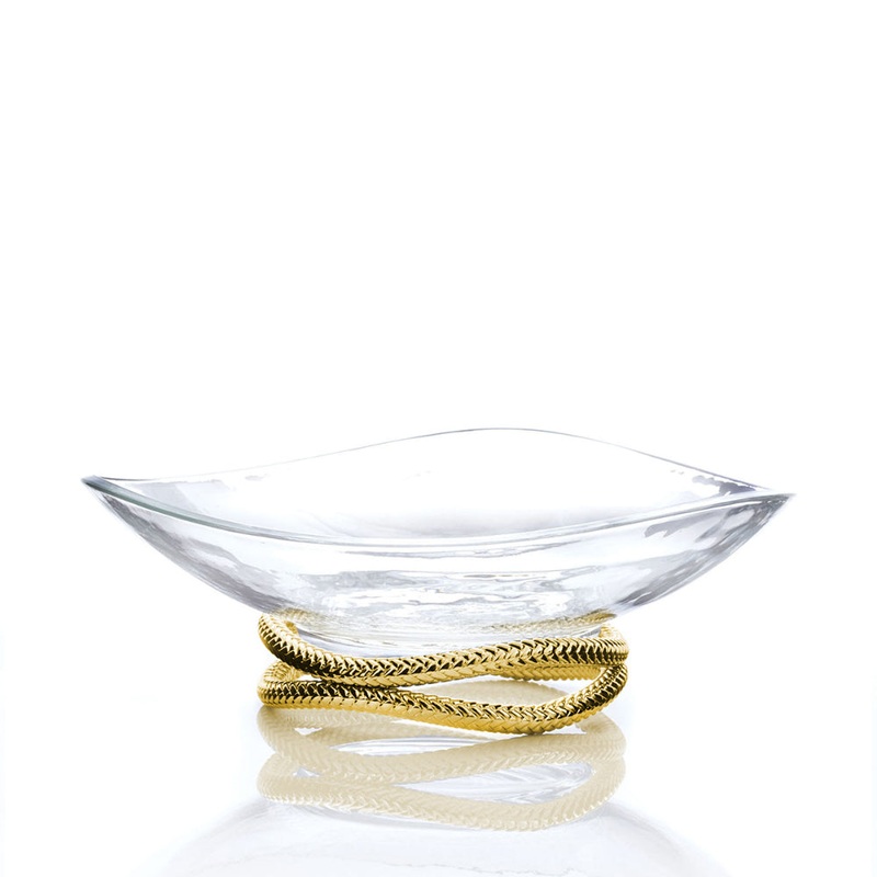 Nambe Braid Gold Centerpiece Bowl