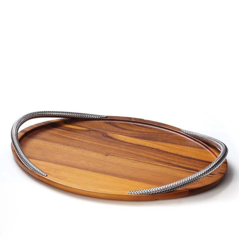 Nambe Braid Serving Tray - 19"
