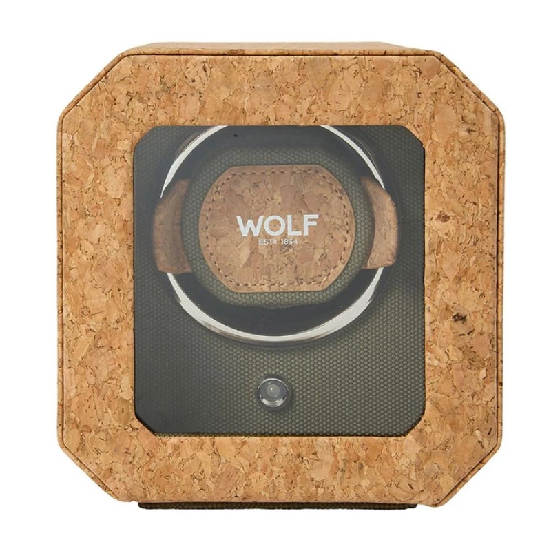 Wolf Designs Cortica Single Watch Winder - Cork