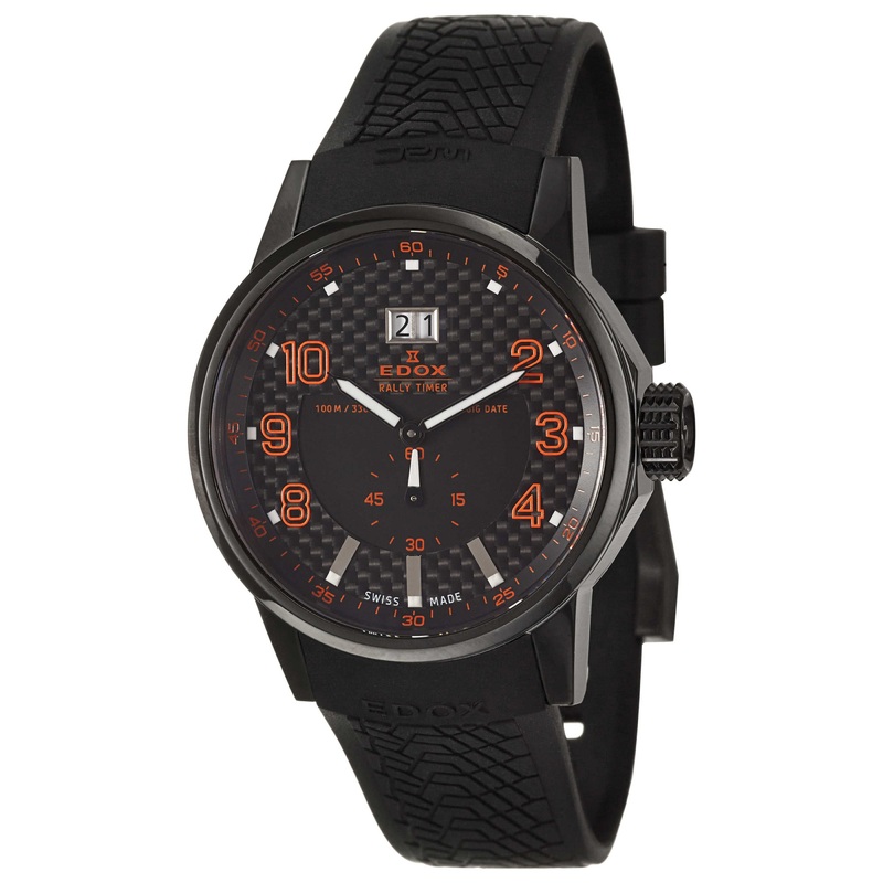Edox WRC Rally Timer Big Date Men's Quartz Watch 64008-37N-NOR