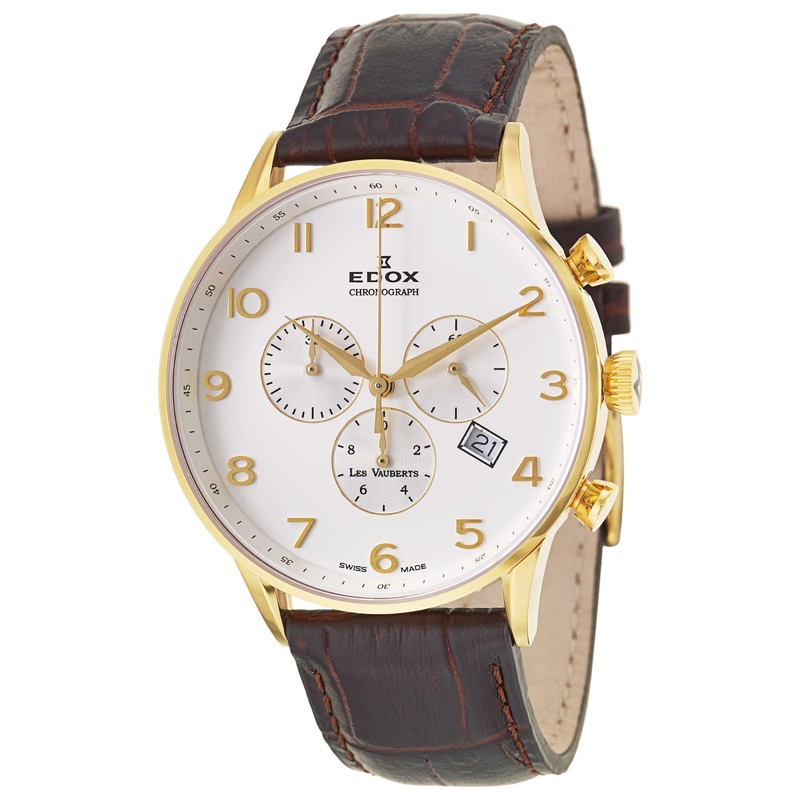 Edox Les Vauberts Chronograph Men's Quartz Watch 10408-37JA-ABD