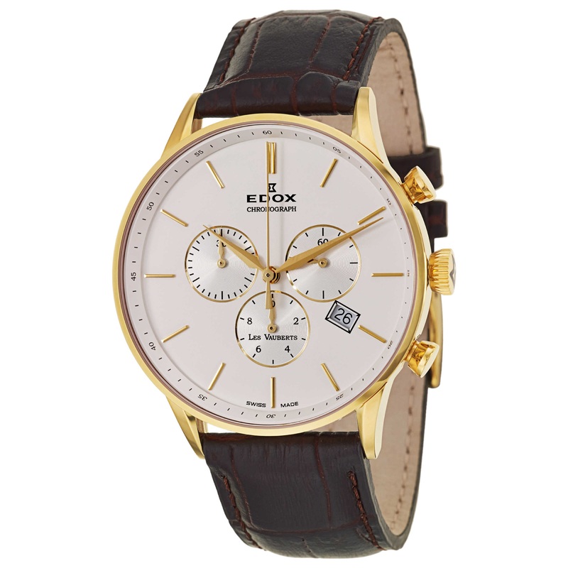 Edox Les Vauberts Chronograph Men's Quartz Watch 10408-37JA-AID
