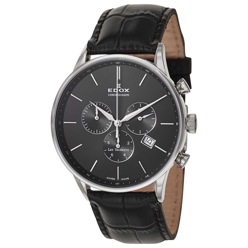 Edox Les Vauberts Chronograph Men's Quartz Watch 10408-3N-NIN