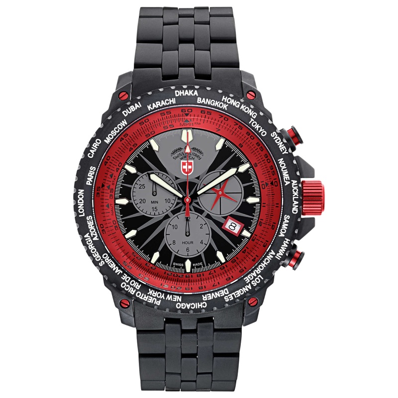 Swiss Military Hurricane Worldtimer Men's Quartz Watch 2477