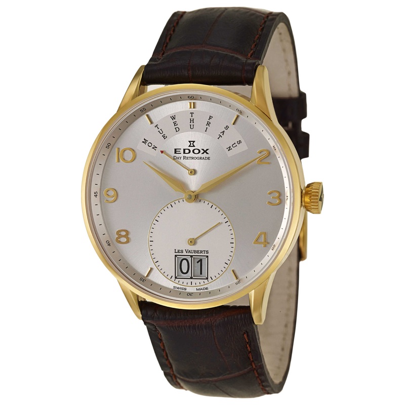 Edox Les Vauberts Day Retrograde Men's Quartz Watch 34005-37JA-ABD