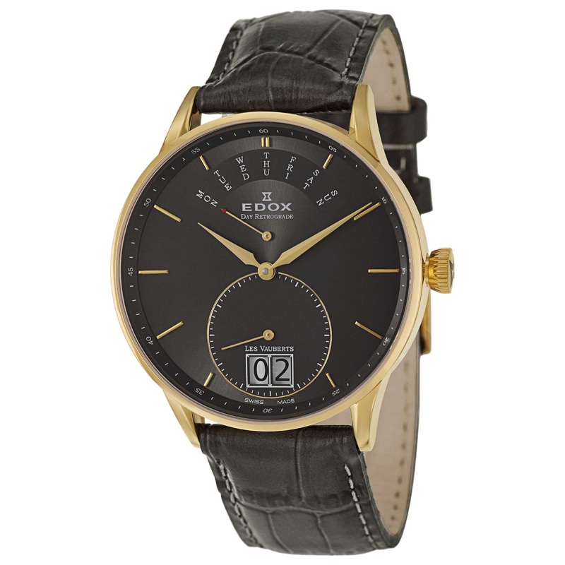 Edox Les Vauberts Day Retrograde Men's Quartz Watch 34005-37JG-GID
