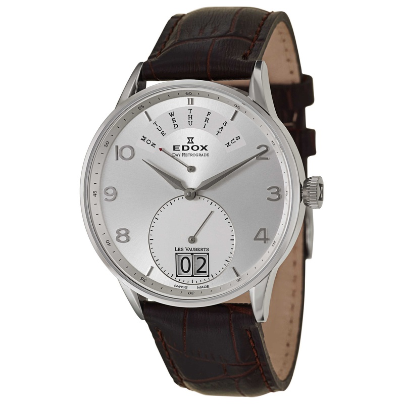 Edox Les Vauberts Day Retrograde Men's Quartz Watch 34005-3A-ABN