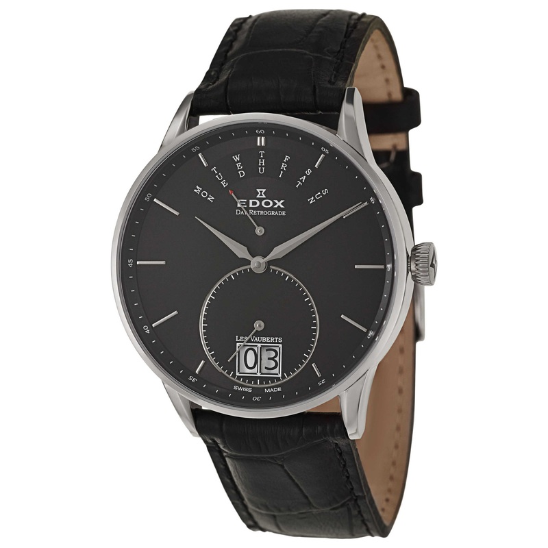 Edox Les Vauberts Day Retrograde Men's Quartz Watch 34005-3N-NIN