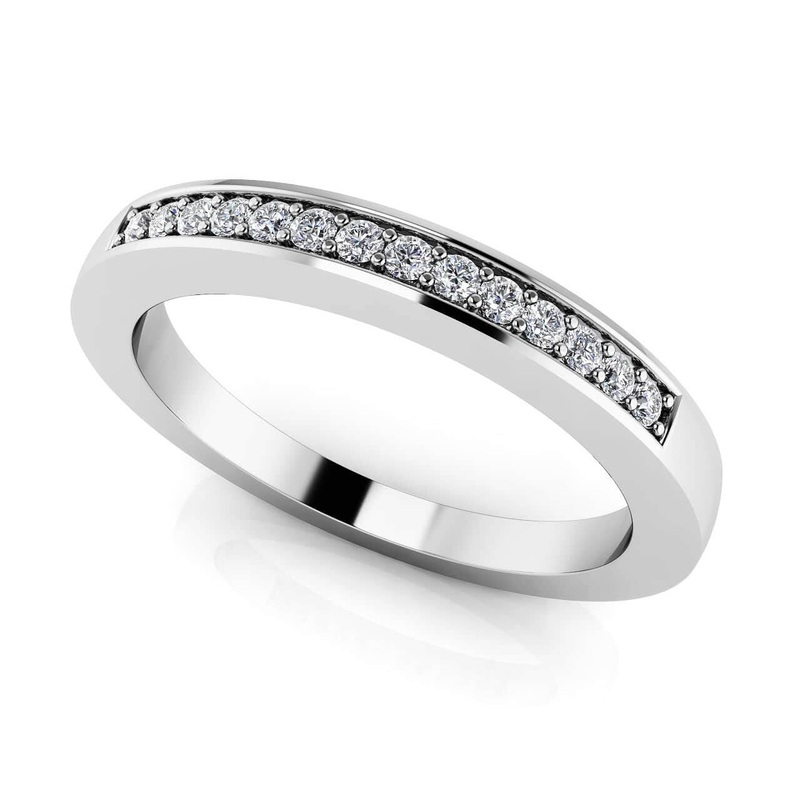 Understated Diamond Band with 0.08 ct.(finished) 1mm