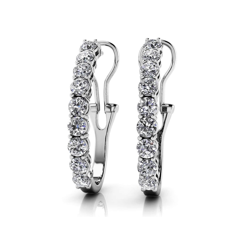 Scoop Diamond Lab-Grown Diamond Earrings with 0.74 ct.(finished) 2.25mm