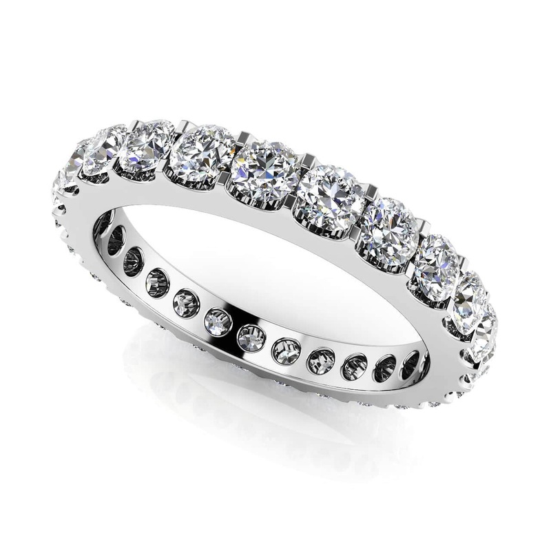 Shared Prong Diamond Eternity Band Lab-Grown Diamond  with 0.60 ct.(finished) 1.5mm