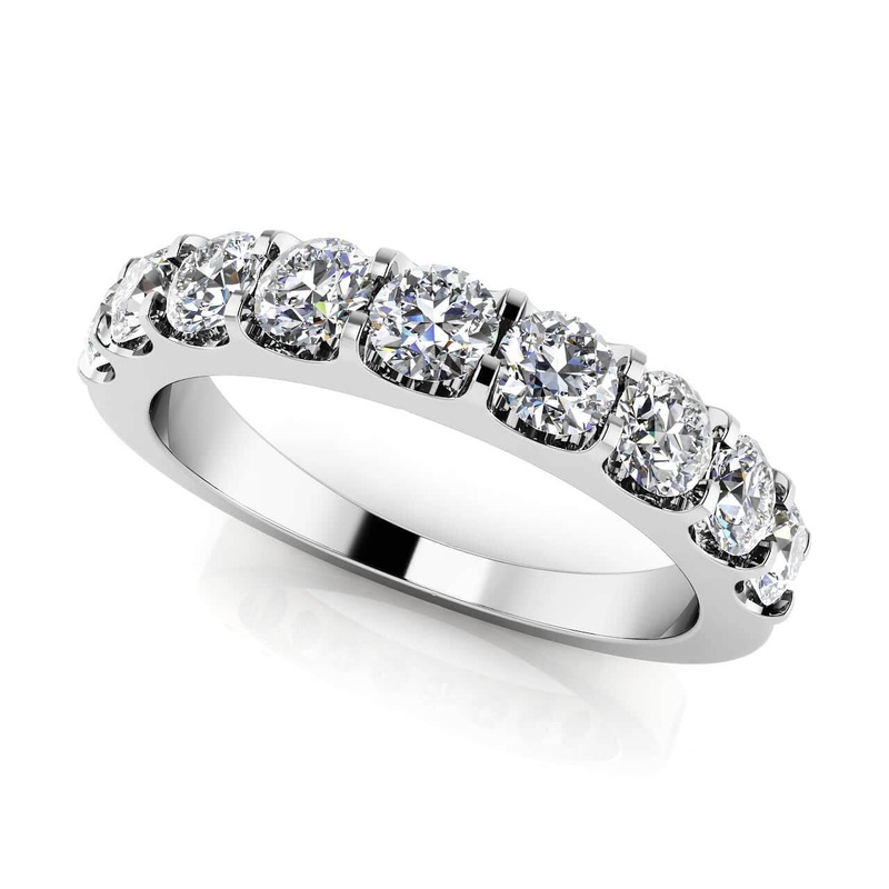 Shared Prong Lab-Grown Diamond Anniversary Ring with 0.43 ct.(finished) 2mm
