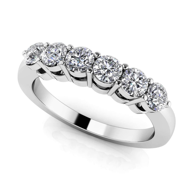 Six Across ab-Grown Diamond  Band with 0.63 ct.(finished) 3mm