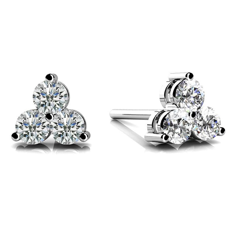 Trillium Diamond Lab-Grown Diamond Studs  with 0.96 ct.(finished) 3.5mm