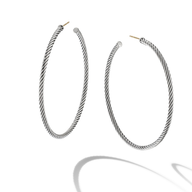 Sculpted Cable Hoop Earrings