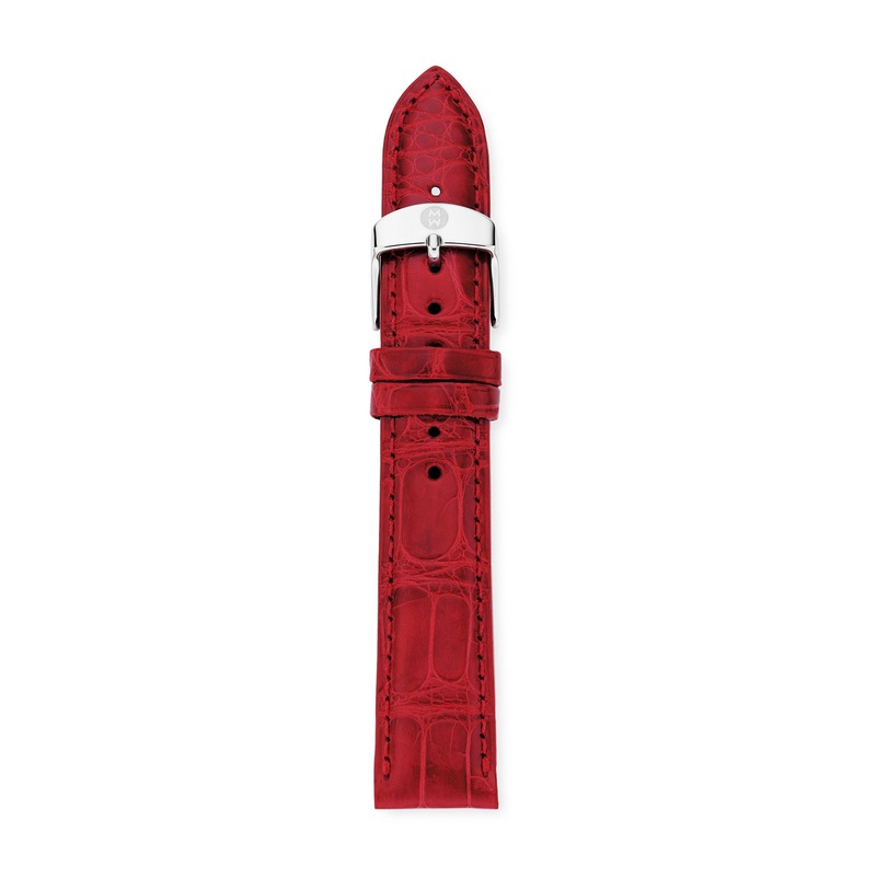 16mm Garnet Alligator Strap