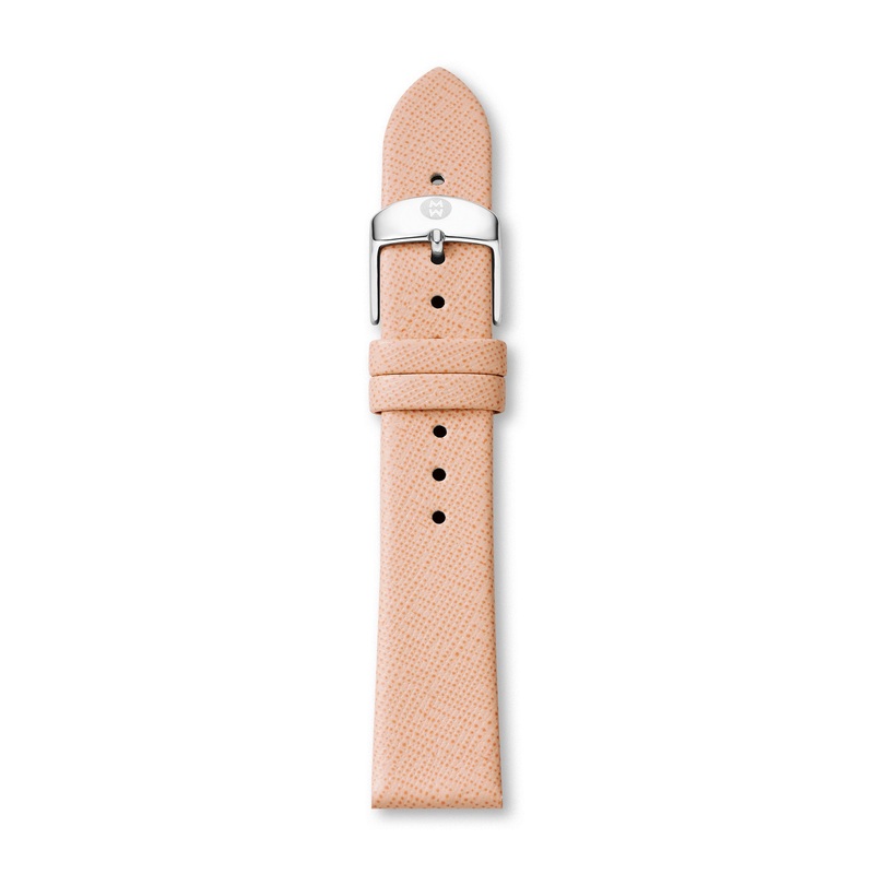 16mm Peach Thin Saffiano Strap