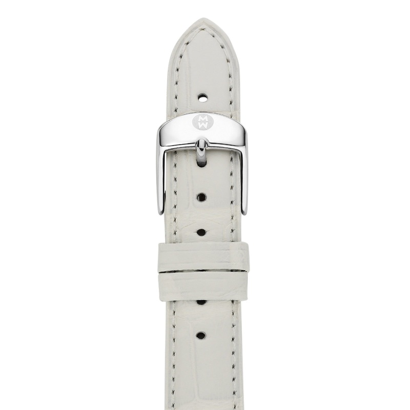 16mm White Alligator Strap